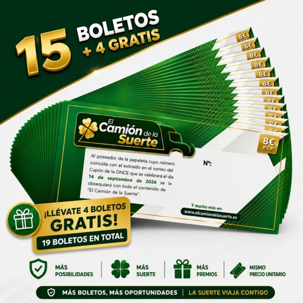 15_4_boletos 15 Boletos + 4 Gratis